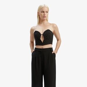 Bardot Eleni Stud Bustier in Black - New With Tags in Size Medium